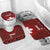 Canadian Rugby Bathroom Set Maple Leaves Sporty Art Style Red Color - Wonder Print Shop