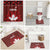 Canadian Rugby Bathroom Set Maple Leaves Sporty Art Style Red Color - Wonder Print Shop