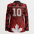 Custom Canadian Rugby Blazer Maple Leaves Sporty Art Style Red Color - Wonder Print Shop