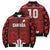 Custom Canadian Rugby Bomber Puffer Jacket Maple Leaves Sporty Art Style Red Color - Wonder Print Shop