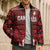 Custom Canadian Rugby Bomber Puffer Jacket Maple Leaves Sporty Art Style Red Color - Wonder Print Shop