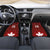 Canadian Rugby Car Mats Maple Leaves Sporty Art Style Red Color - Wonder Print Shop