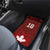 Canadian Rugby Car Mats Maple Leaves Sporty Art Style Red Color - Wonder Print Shop