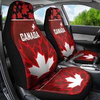 Canadian Rugby Car Seat Cover Maple Leaves Sporty Art Style Red Color - Wonder Print Shop
