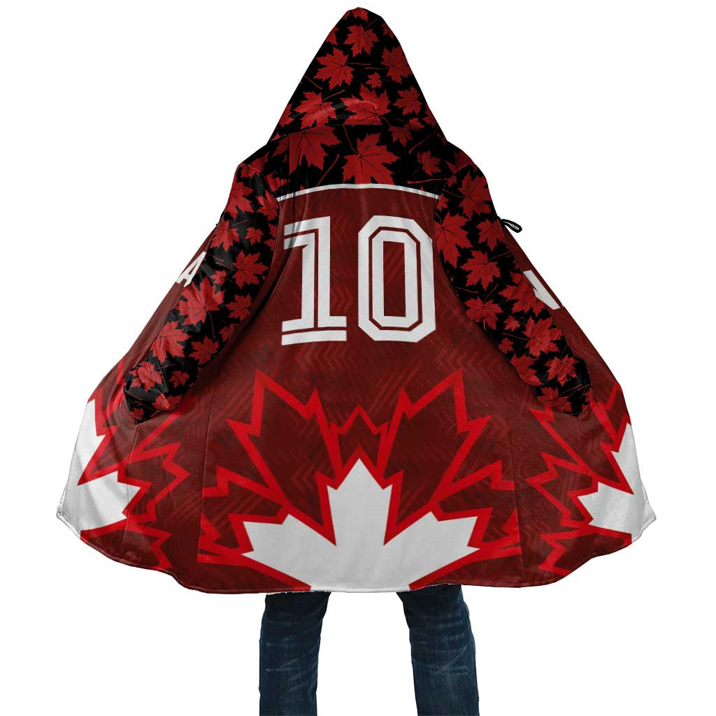 Custom Canadian Rugby Cloak Maple Leaves Sporty Art Style Red Color - Wonder Print Shop