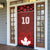 Custom Canadian Rugby Door Cover Maple Leaves Sporty Art Style Red Color - Wonder Print Shop