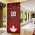 Custom Canadian Rugby Door Cover Maple Leaves Sporty Art Style Red Color - Wonder Print Shop