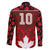 Custom Canadian Rugby Family Matching Long Sleeve Bodycon Dress and Hawaiian Shirt Maple Leaves Sporty Art Style Red Color - Wonder Print Shop