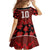 Custom Canadian Rugby Family Matching Off Shoulder Maxi Dress and Hawaiian Shirt Maple Leaves Sporty Art Style Red Color - Wonder Print Shop