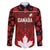 Custom Canadian Rugby Family Matching Puletasi and Hawaiian Shirt Maple Leaves Sporty Art Style Red Color - Wonder Print Shop