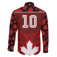 Custom Canadian Rugby Family Matching Puletasi and Hawaiian Shirt Maple Leaves Sporty Art Style Red Color - Wonder Print Shop