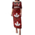 Custom Canadian Rugby Family Matching Puletasi and Hawaiian Shirt Maple Leaves Sporty Art Style Red Color - Wonder Print Shop