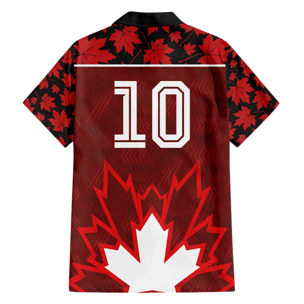 Custom Canadian Rugby Family Matching Short Sleeve Bodycon Dress and Hawaiian Shirt Maple Leaves Sporty Art Style Red Color - Wonder Print Shop