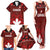 Custom Canadian Rugby Family Matching Tank Maxi Dress and Hawaiian Shirt Maple Leaves Sporty Art Style Red Color - Wonder Print Shop