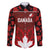 Custom Canadian Rugby Family Matching Tank Maxi Dress and Hawaiian Shirt Maple Leaves Sporty Art Style Red Color - Wonder Print Shop