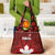 Canadian Rugby Grocery Bag Maple Leaves Sporty Art Style Red Color - Wonder Print Shop