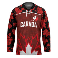 Custom Canadian Rugby Hockey Jersey Maple Leaves Sporty Art Style Red Color - Wonder Print Shop