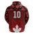 Custom Canadian Rugby Hoodie Maple Leaves Sporty Art Style Red Color - Wonder Print Shop