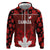 Custom Canadian Rugby Hoodie Maple Leaves Sporty Art Style Red Color - Wonder Print Shop