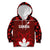Custom Canadian Rugby Kid Hoodie Maple Leaves Sporty Art Style Red Color - Wonder Print Shop