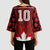 Custom Canadian Rugby Kimono Sleeve Blouse Maple Leaves Sporty Art Style Red Color - Wonder Print Shop