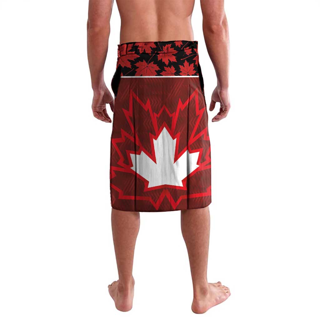 Custom Canadian Rugby Lavalava Maple Leaves Sporty Art Style Red Color - Wonder Print Shop