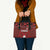 Canadian Rugby Leather Bag Maple Leaves Sporty Art Style Red Color - Wonder Print Shop