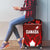 Canadian Rugby Luggage Cover Maple Leaves Sporty Art Style Red Color - Wonder Print Shop