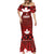 Custom Canadian Rugby Mermaid Dress Maple Leaves Sporty Art Style Red Color - Wonder Print Shop