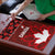 Canadian Rugby Puzzle Maple Leaves Sporty Art Style Red Color - Wonder Print Shop