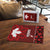 Canadian Rugby Puzzle Maple Leaves Sporty Art Style Red Color - Wonder Print Shop