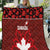Canadian Rugby Quilt Maple Leaves Sporty Art Style Red Color - Wonder Print Shop