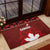 Canadian Rugby Rubber Doormat Maple Leaves Sporty Art Style Red Color - Wonder Print Shop