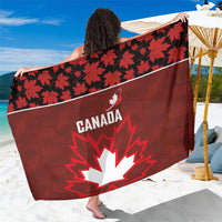 Canadian Rugby Sarong Maple Leaves Sporty Art Style Red Color - Wonder Print Shop