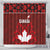 Canadian Rugby Shower Curtain Maple Leaves Sporty Art Style Red Color - Wonder Print Shop