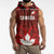 Custom Canadian Rugby Sleeveless Hoodie Maple Leaves Sporty Art Style Red Color - Wonder Print Shop