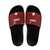 Canadian Rugby Slide Sandals Maple Leaves Sporty Art Style Red Color - Wonder Print Shop