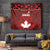 Canadian Rugby Tapestry Maple Leaves Sporty Art Style Red Color - Wonder Print Shop