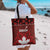 Canadian Rugby Tote Bag Maple Leaves Sporty Art Style Red Color - Wonder Print Shop