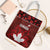 Canadian Rugby Tote Bag Maple Leaves Sporty Art Style Red Color - Wonder Print Shop