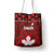 Canadian Rugby Tote Bag Maple Leaves Sporty Art Style Red Color - Wonder Print Shop