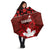 Canadian Rugby Umbrella Maple Leaves Sporty Art Style Red Color - Wonder Print Shop