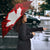 Canadian Rugby Umbrella Maple Leaves Sporty Art Style Red Color - Wonder Print Shop