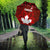 Canadian Rugby Umbrella Maple Leaves Sporty Art Style Red Color - Wonder Print Shop