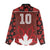 Custom Canadian Rugby Women Casual Shirt Maple Leaves Sporty Art Style Red Color - Wonder Print Shop