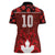 Custom Canadian Rugby Women Polo Shirt Maple Leaves Sporty Art Style Red Color - Wonder Print Shop