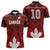 Custom Canadian Rugby Zipper Polo Shirt Maple Leaves Sporty Art Style Red Color - Wonder Print Shop
