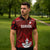 Custom Canadian Rugby Zipper Polo Shirt Maple Leaves Sporty Art Style Red Color - Wonder Print Shop