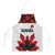 Canadian Rugby Apron Maple Leaves Sporty Art Style White Color - Wonder Print Shop