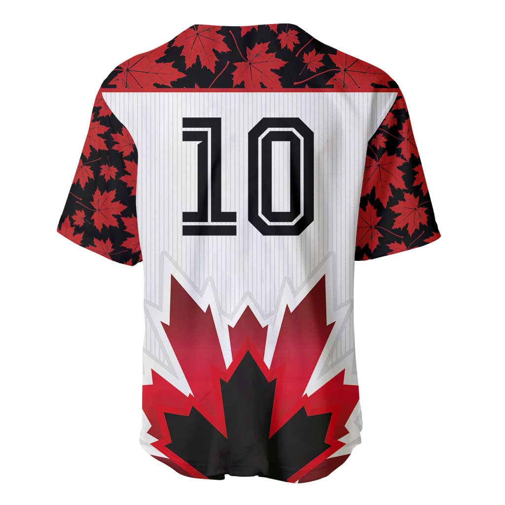 Custom Canadian Rugby Baseball Jersey Maple Leaves Sporty Art Style White Color - Wonder Print Shop